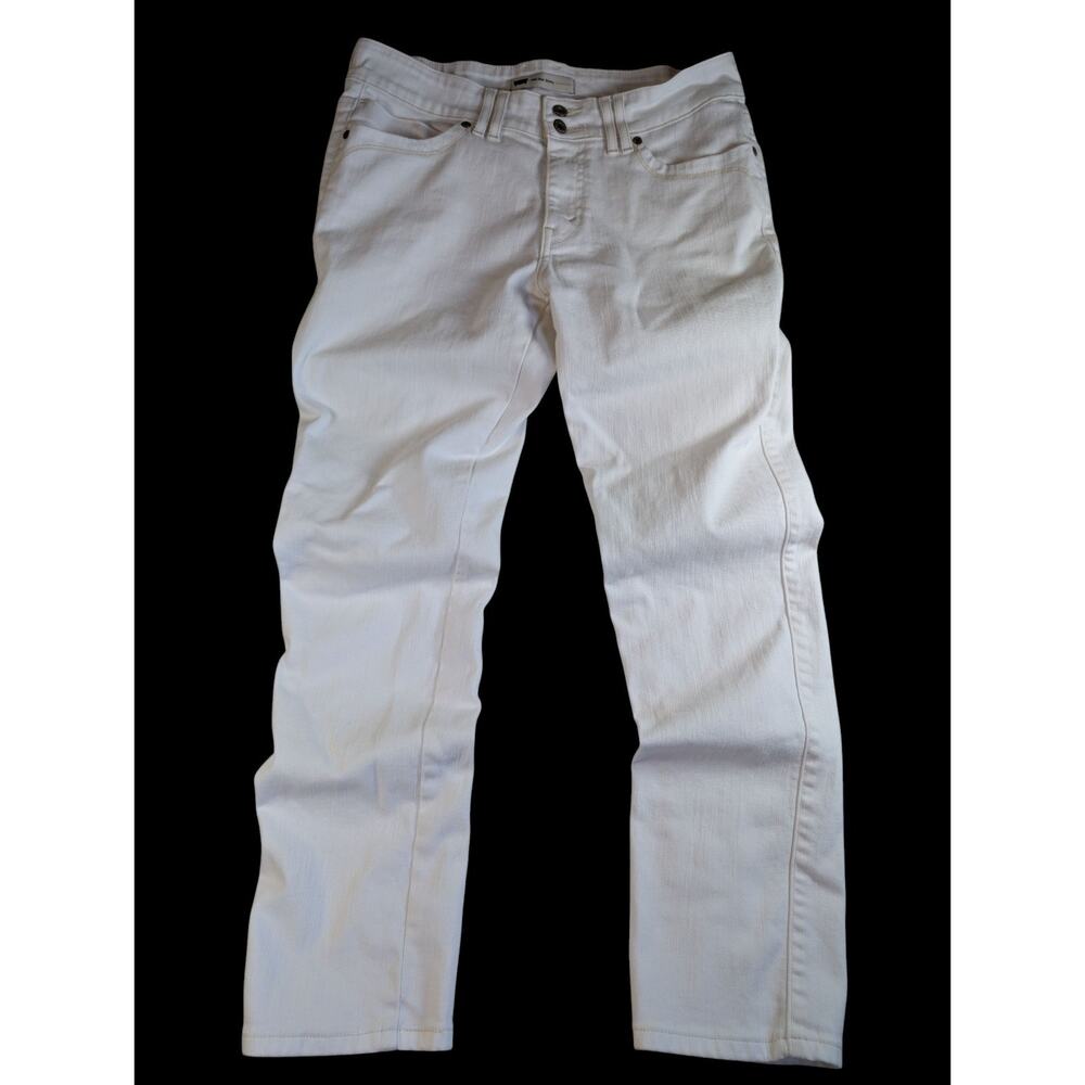 Ladies Levi's  White Denim Jeans Mid Rise Skinny White/Silver Tab  Size 31X32